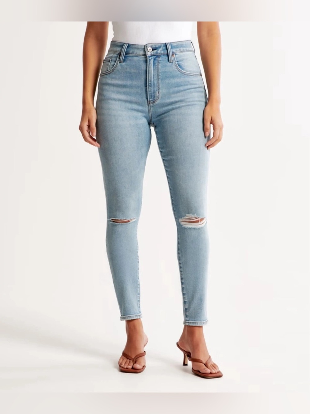 Abercrombie & fitch curve love the super skinny ankle high rise jean